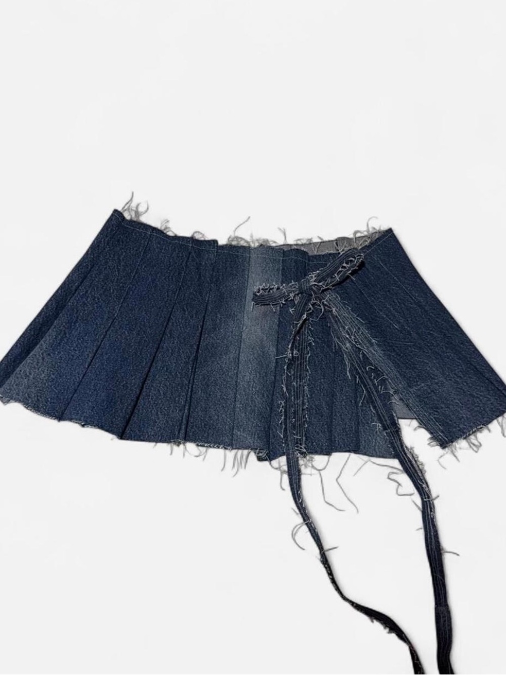 Reworked Y2K Denim Mini Skirt - Dark Blue